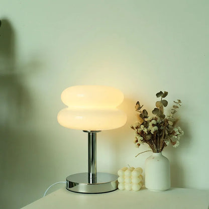 Lampe de table en verre Macaron