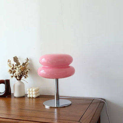 Lampe de table en verre Macaron